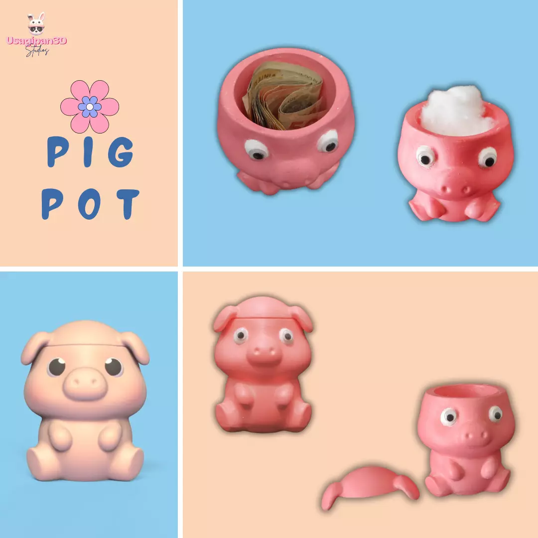Pig Pot 3D print model_0