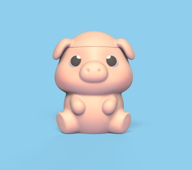 Pig Pot 3D print model_1