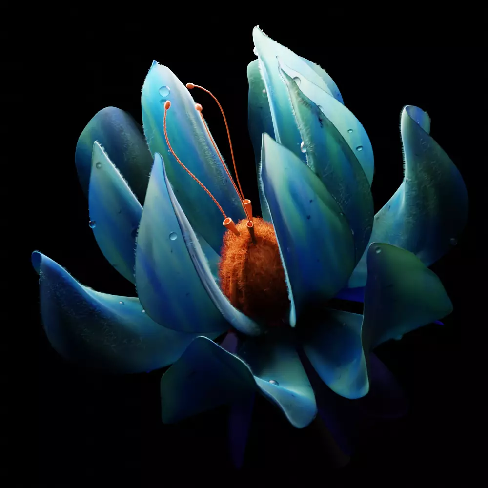 Unique Flower 3D model_0