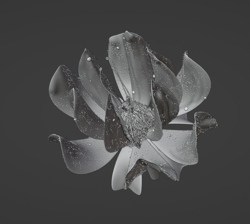 Unique Flower 3D model_3
