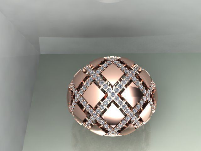 diamond ring  3D print model_3