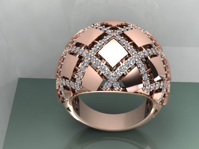 diamond ring  3D print model_1
