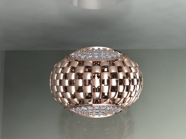 diamond ring  3D print model_5