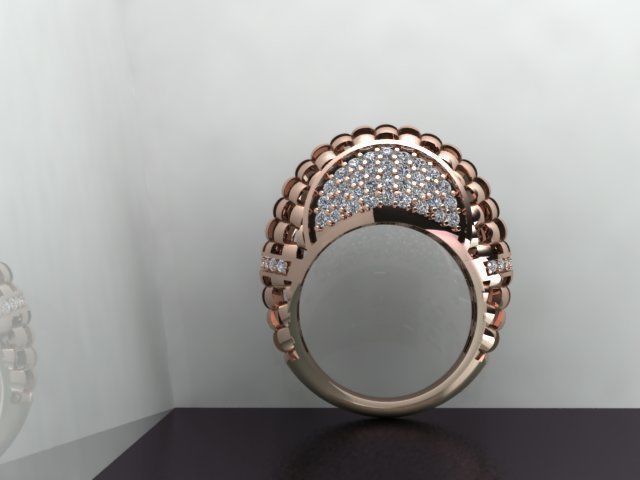 diamond ring  3D print model_1