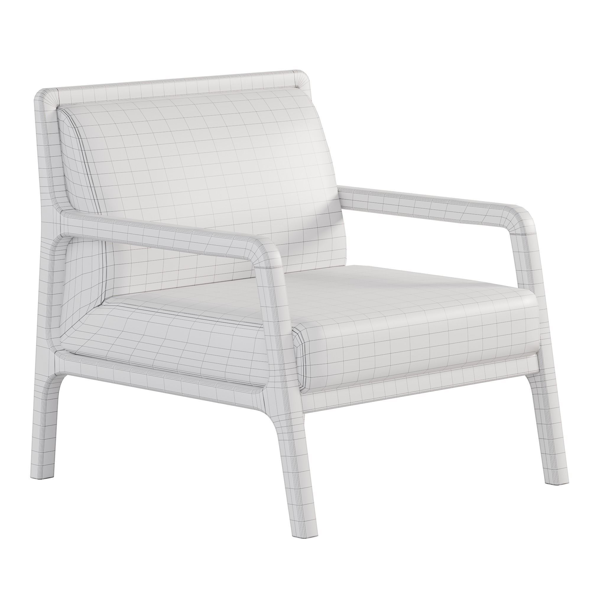 ORGA armchair Low-poly 3D model_4