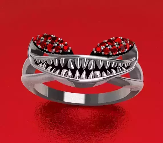 evil eye ring all sizes 3d print model