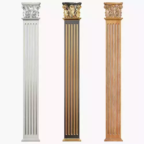 Classic pilaster 01 3D model