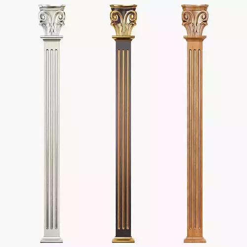 Classic pilaster 02 3D model