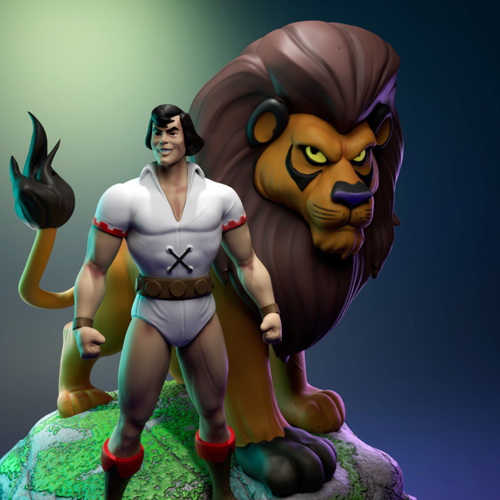 Samson and Goliath 3D print model_5