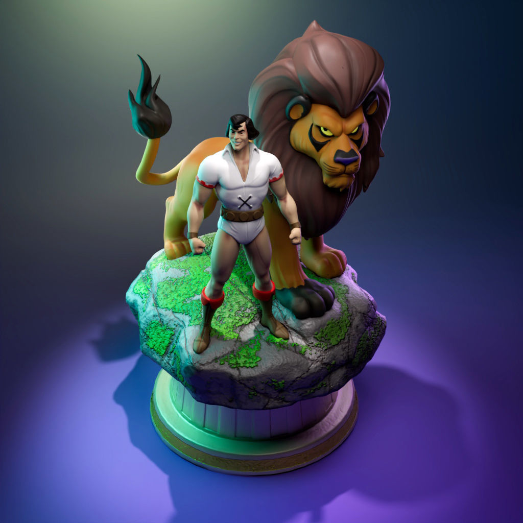 Samson and Goliath 3D print model_4