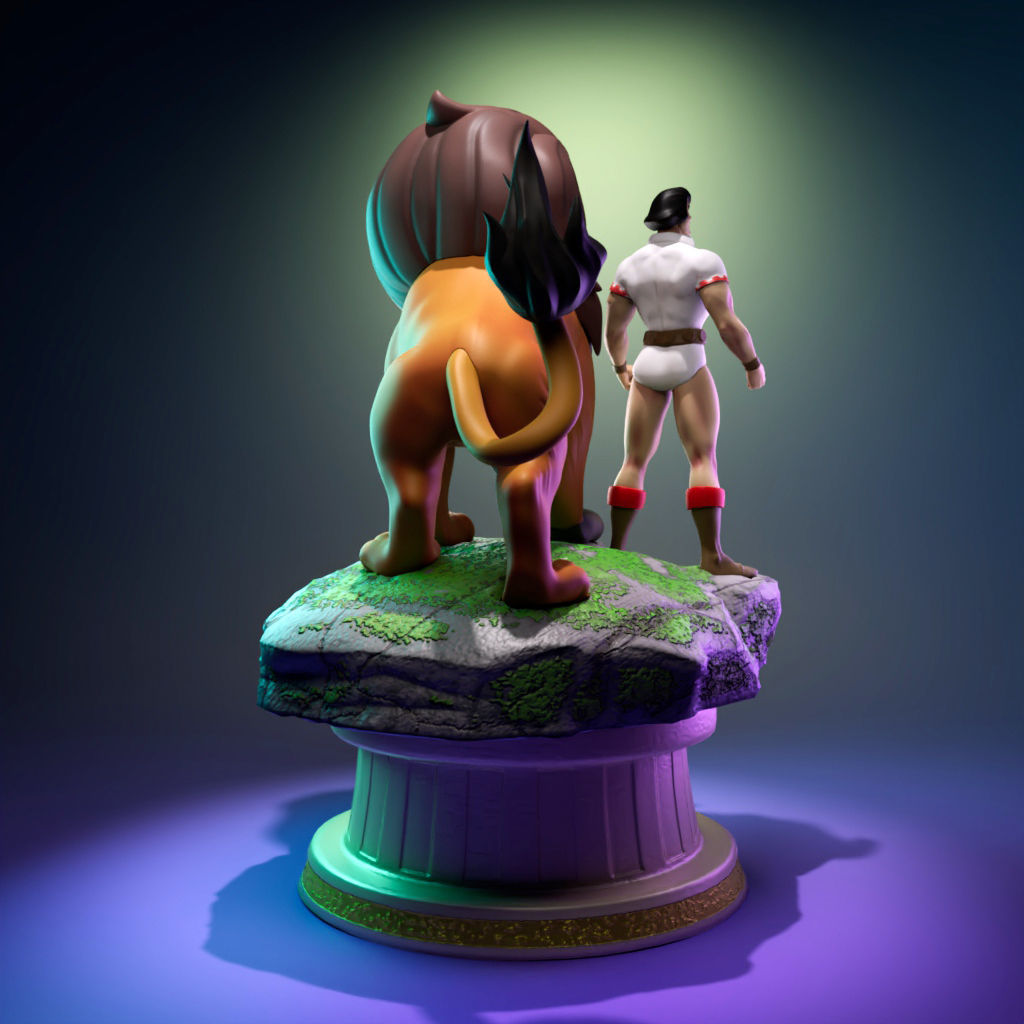 Samson and Goliath 3D print model_2