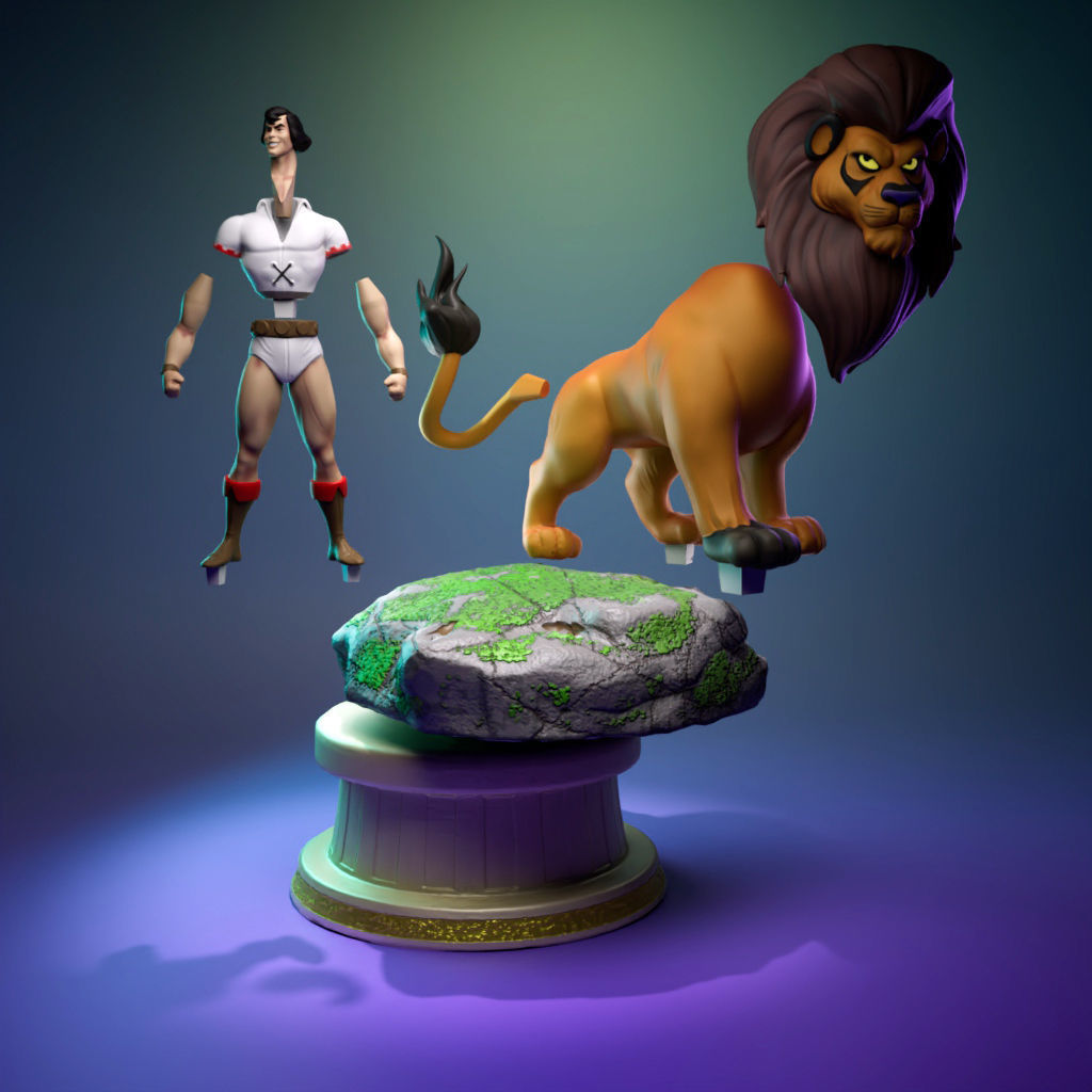 Samson and Goliath 3D print model_7