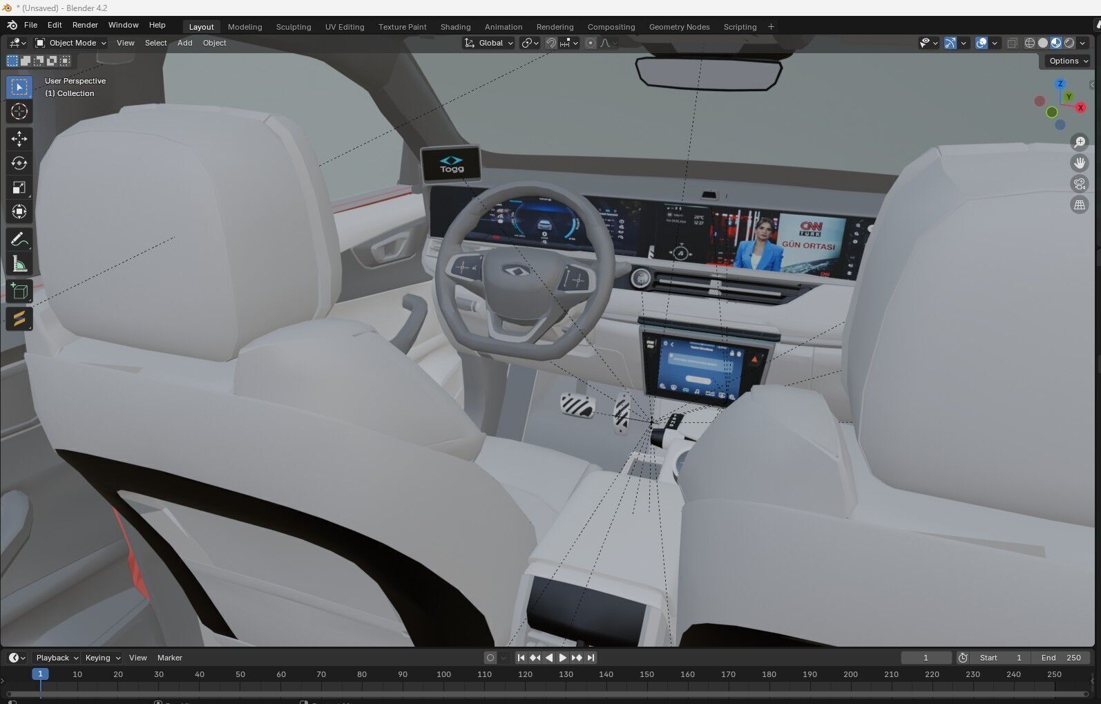 TOGG T10X 2025 update version 3D model_11