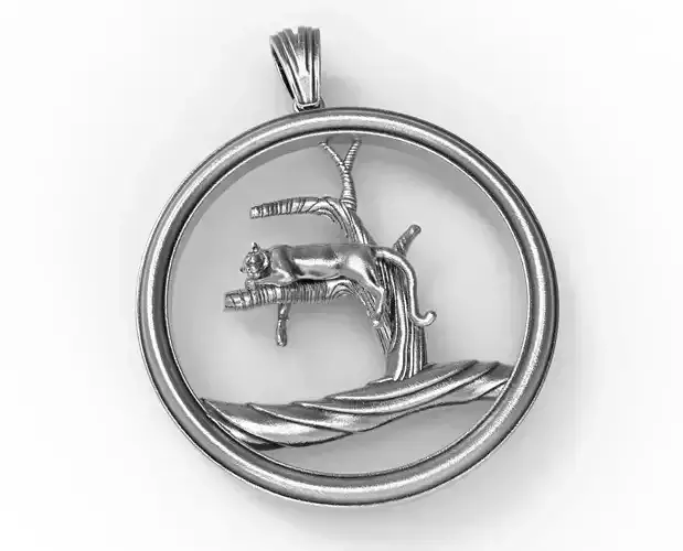 Panther Pendant Printable 3d Model