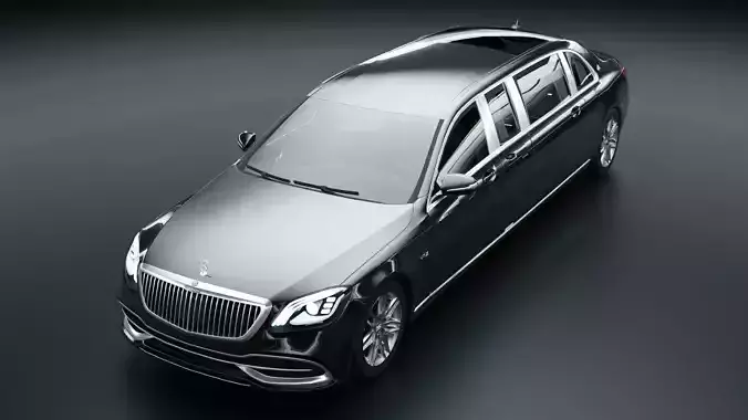 Mercedes Maybach S650 Pullman Low-poly 3D model