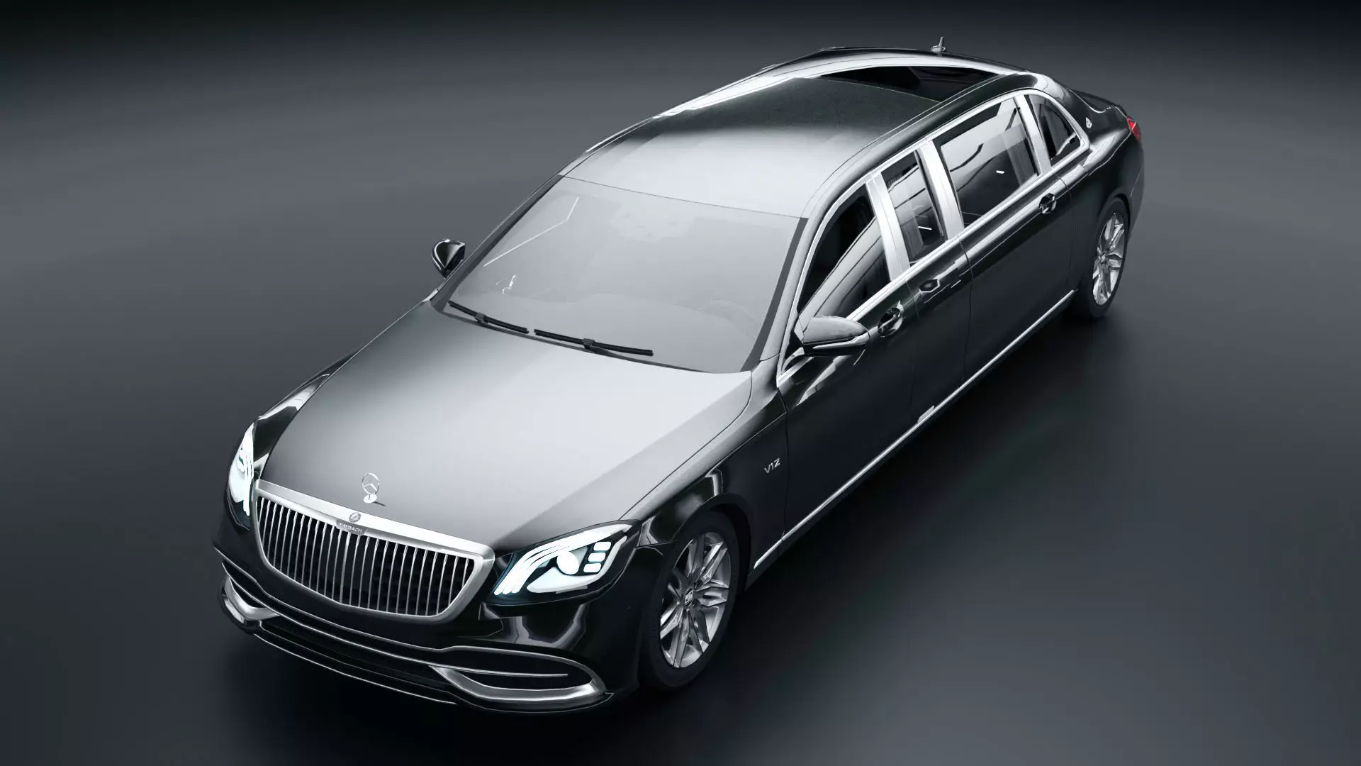Mercedes Maybach S650 Pullman Low-poly 3D model