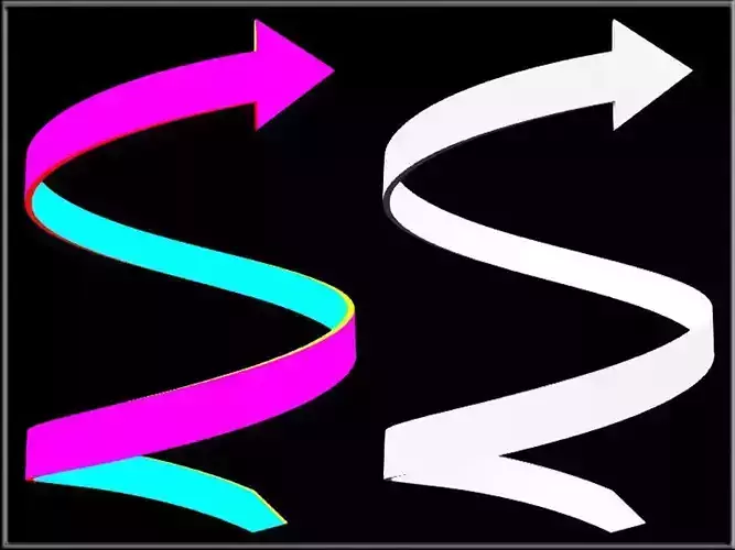 Spiral arrow 02 3D model