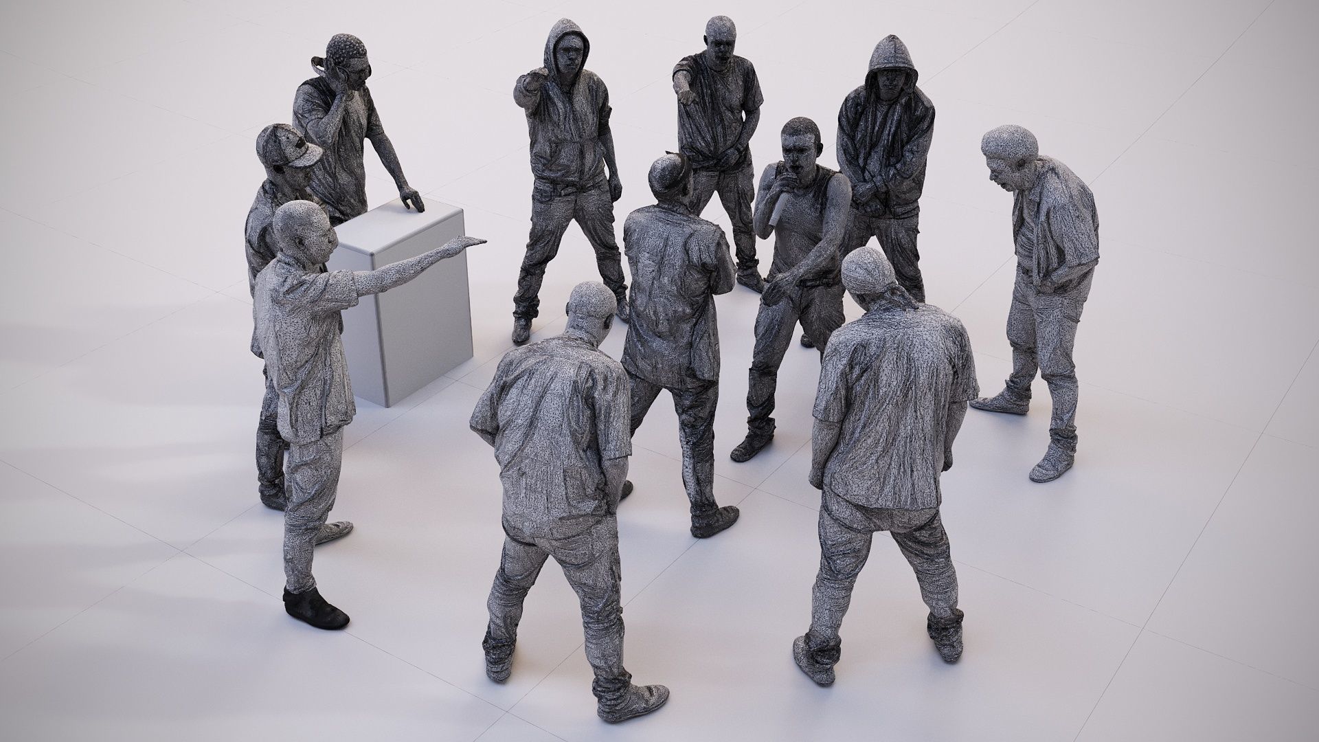 Realistic 3D Scan Hip Hop Mens Rappers 10 Models and Poses 3D model_16