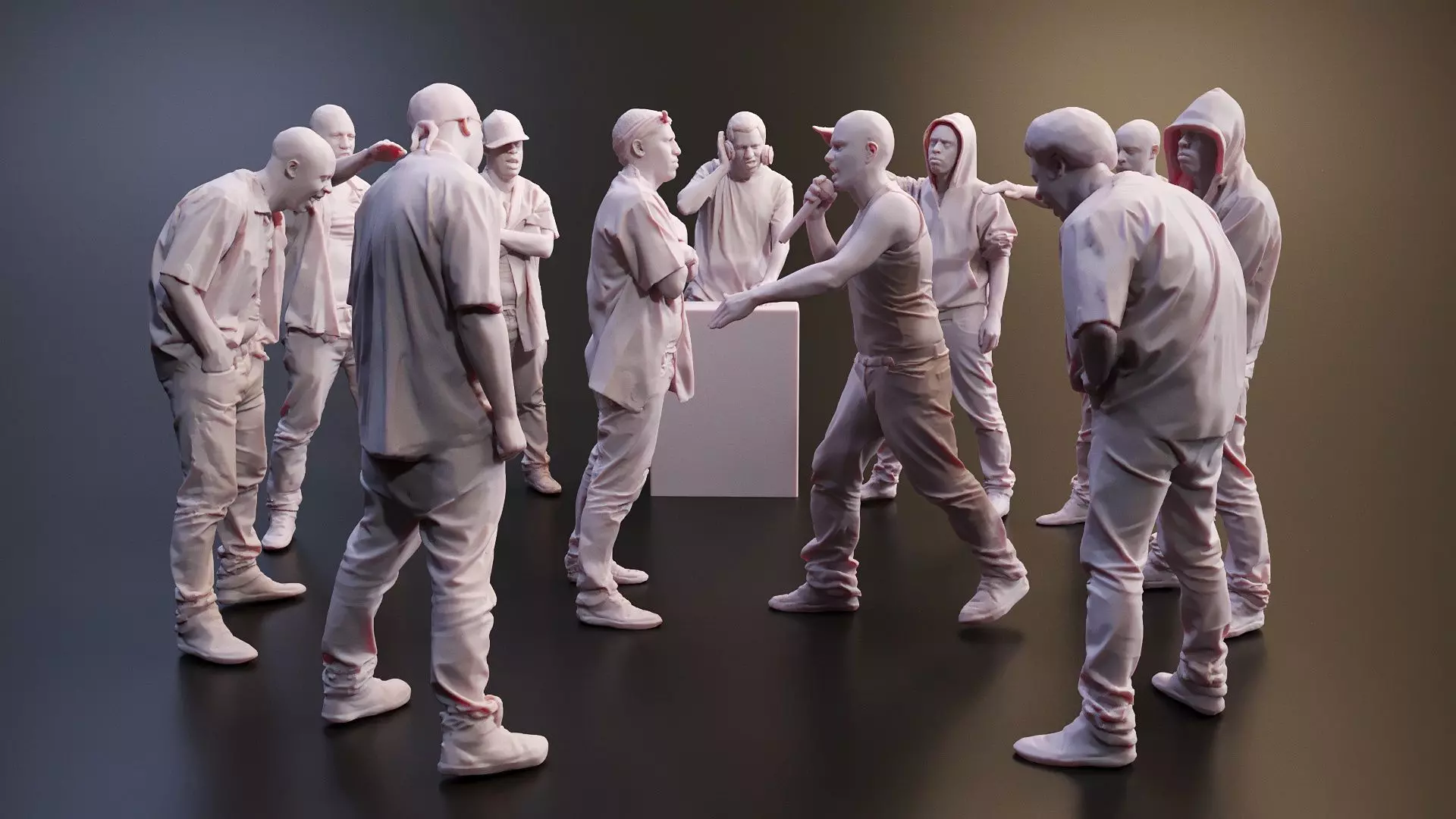 Realistic 3D Scan Hip Hop Mens Rappers 10 Models and Poses 3D model_0