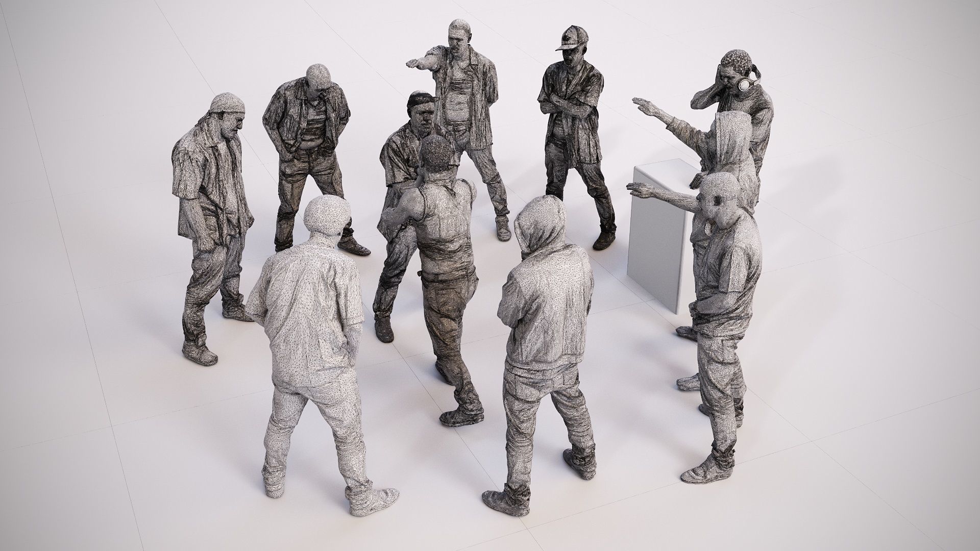 Realistic 3D Scan Hip Hop Mens Rappers 10 Models and Poses 3D model_15