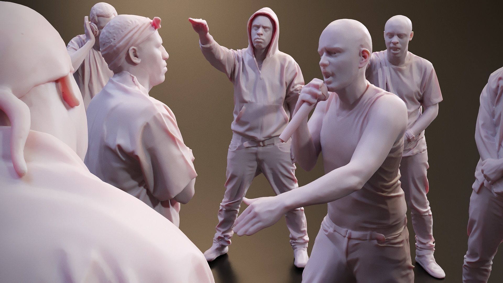 Realistic 3D Scan Hip Hop Mens Rappers 10 Models and Poses 3D model_2