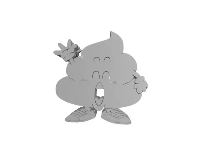 Text Flip - Dual illusion - Arale Poop 3D print model