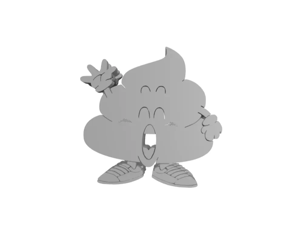 Text Flip - Dual illusion - Arale Poop 3D print model