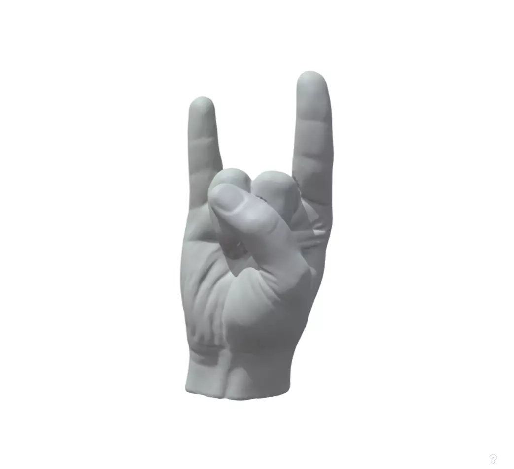 Italian hand horn 3D print model_0