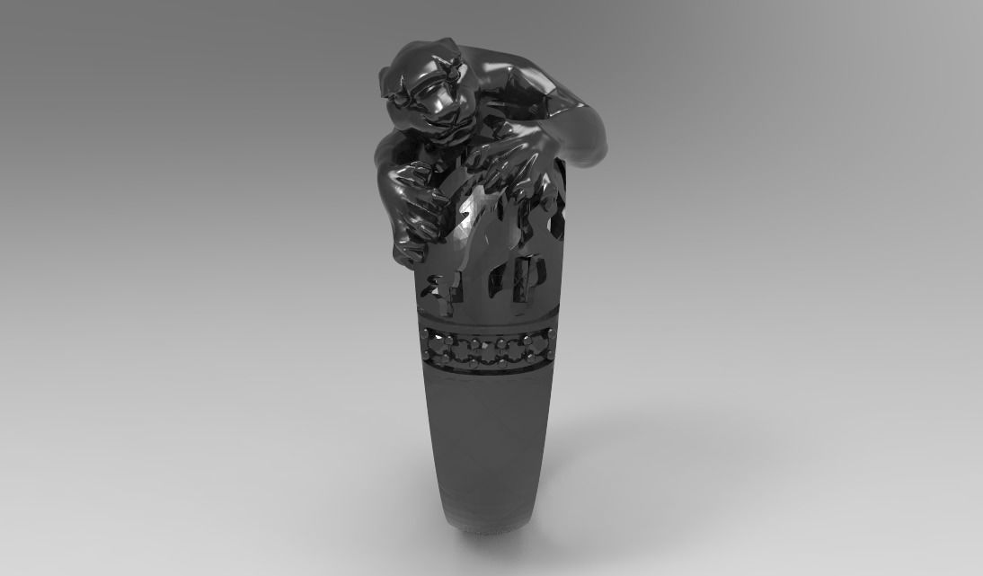 panthera attak ring 3D print model_3