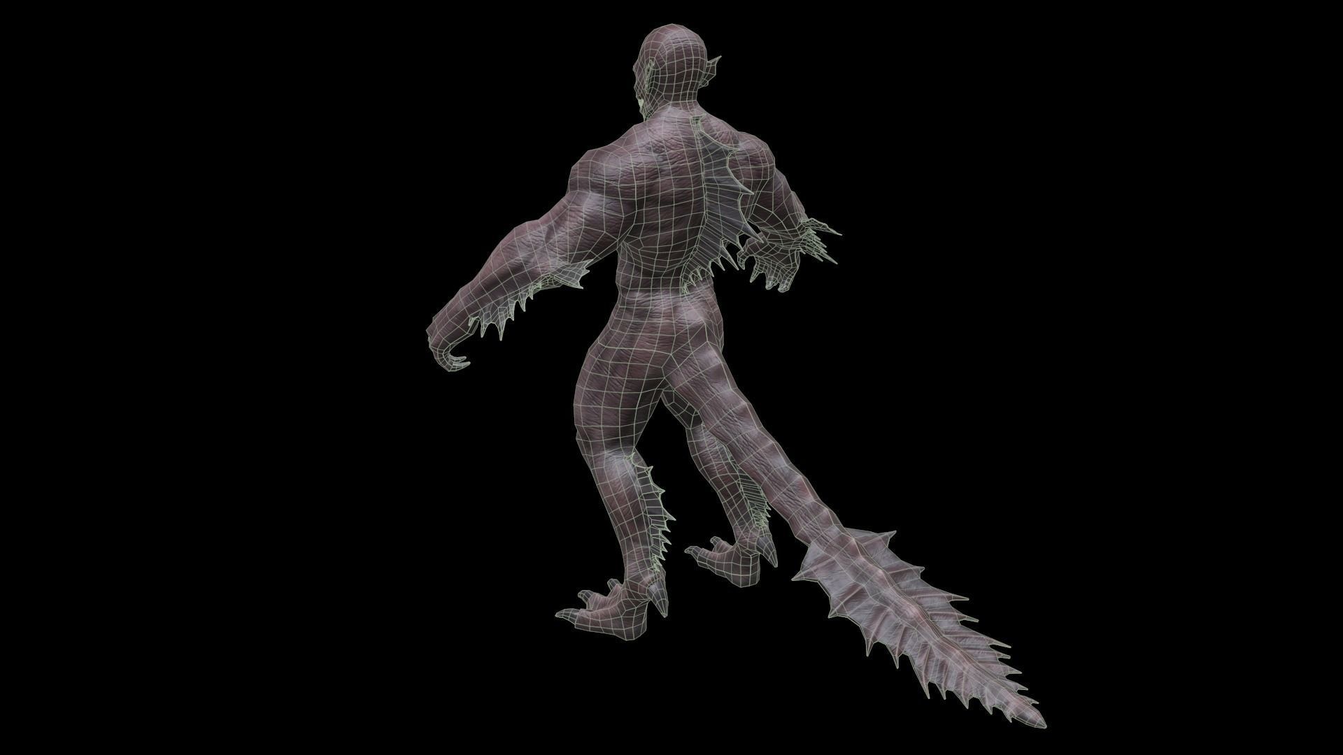 reptile  Low-poly 3D model_8