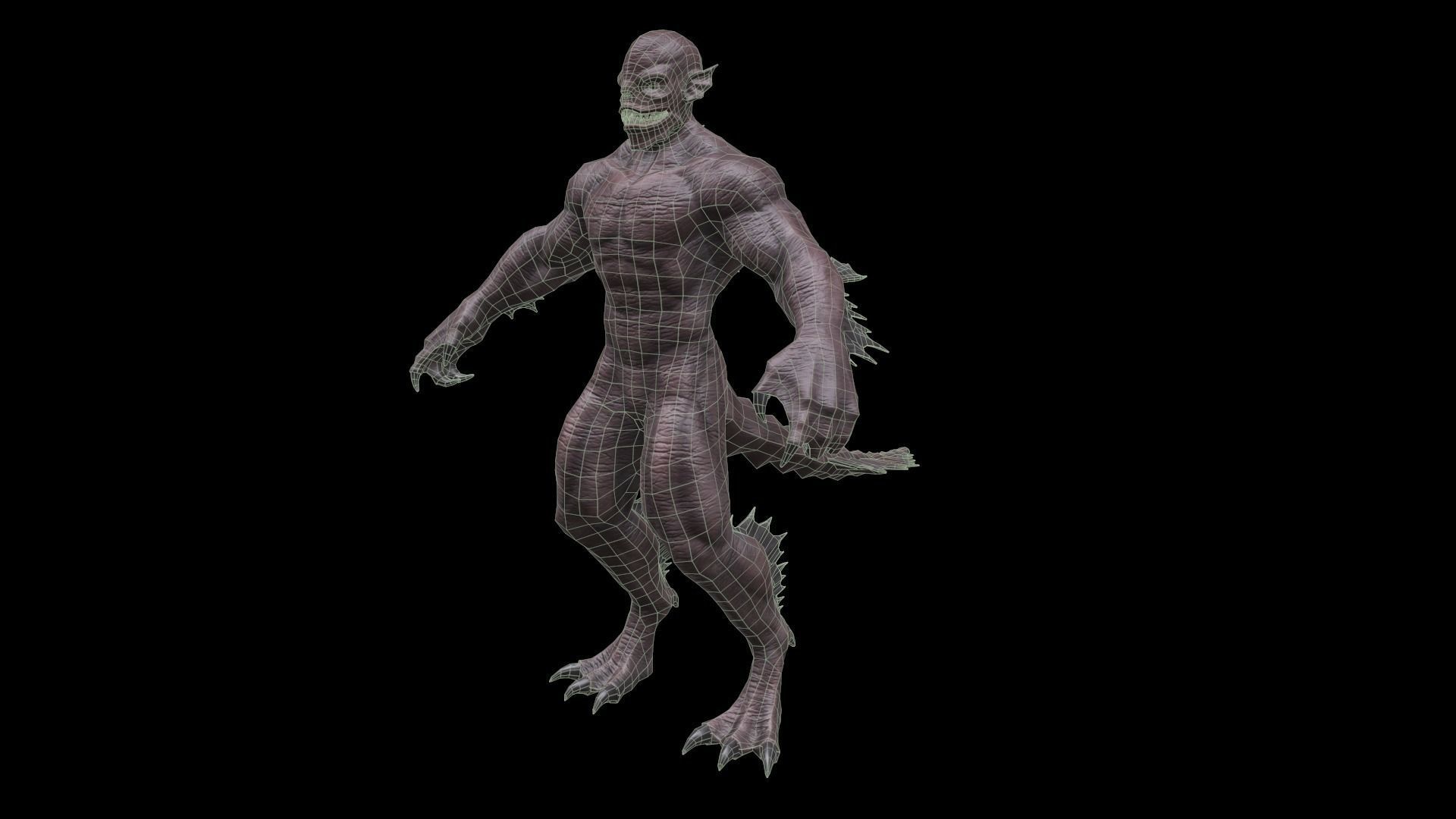 reptile  Low-poly 3D model_6