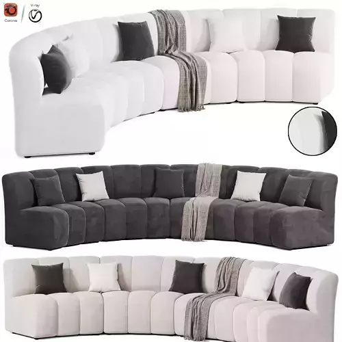  Infinity Dark Grey Velvet 4 Seater Modular Sofa