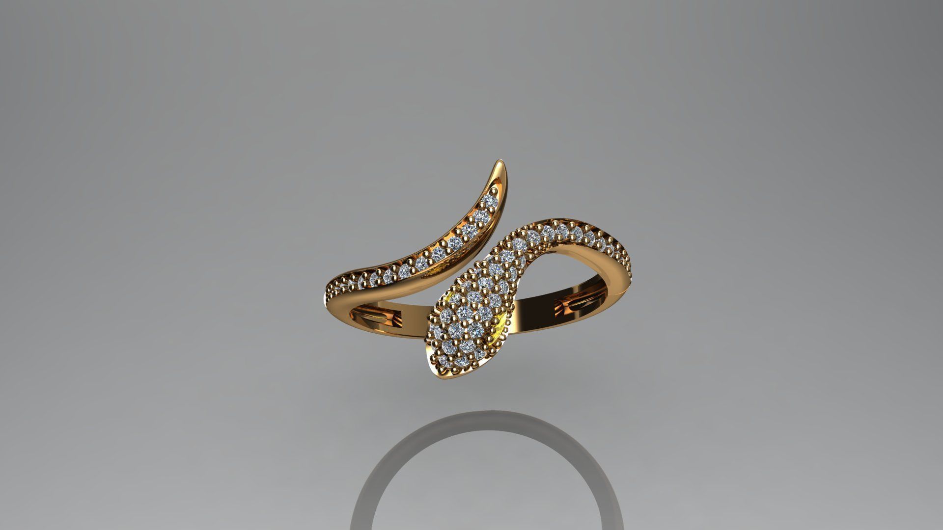 Snake Ring  3D print model 3D print model_4