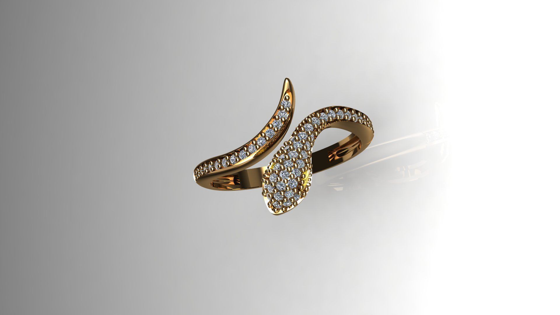 Snake Ring  3D print model 3D print model_3