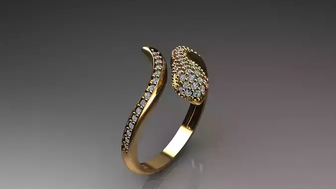 Snake Ring  3D print model 3D print model