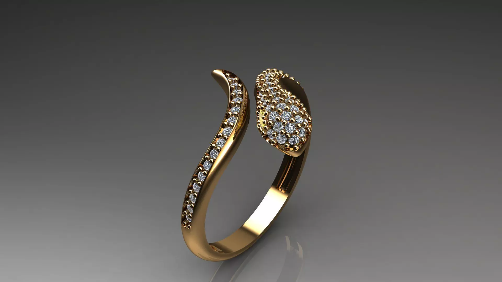 Snake Ring  3D print model 3D print model_0