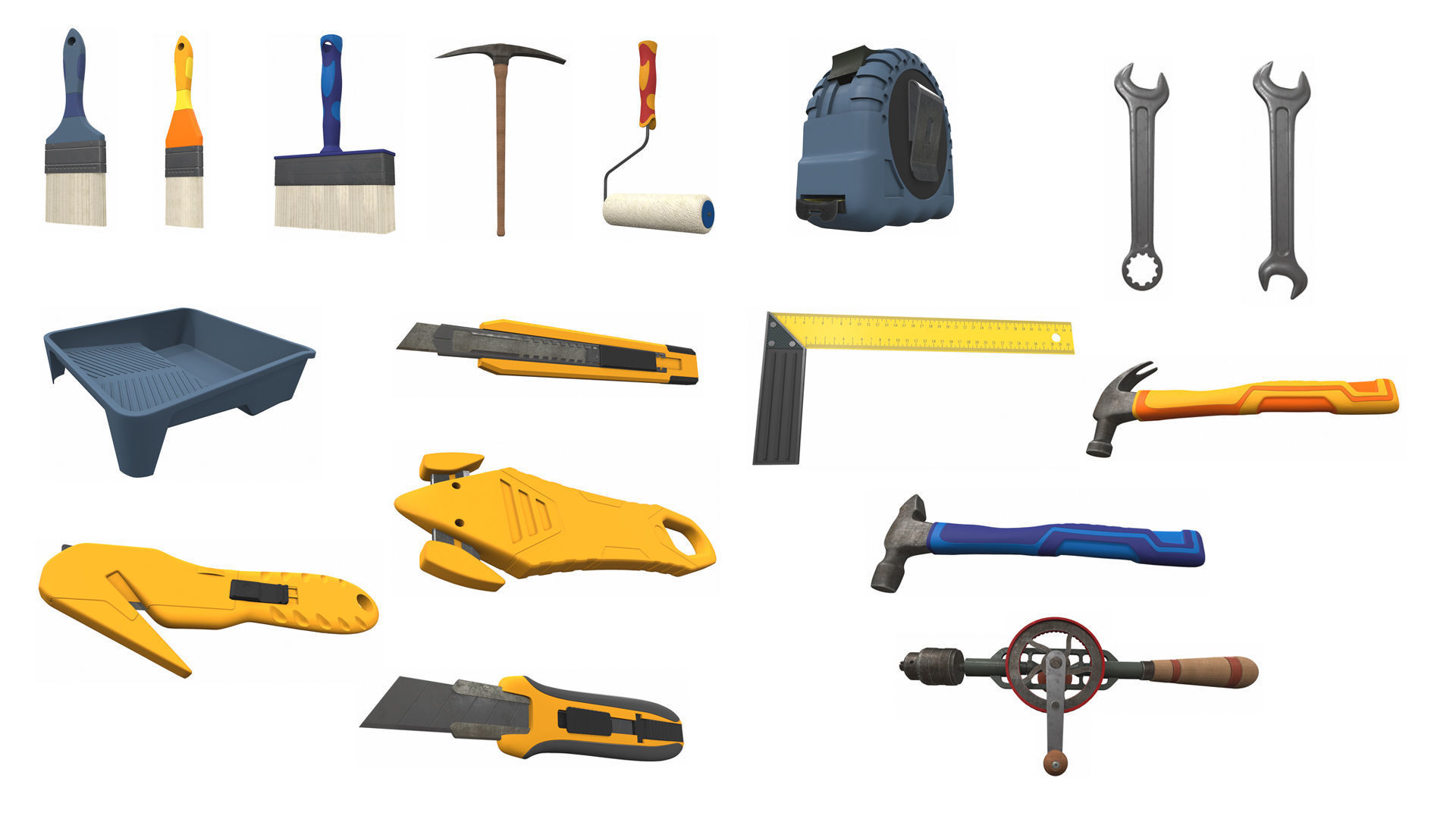 Hand tools pack 33 3D Model Collection_2