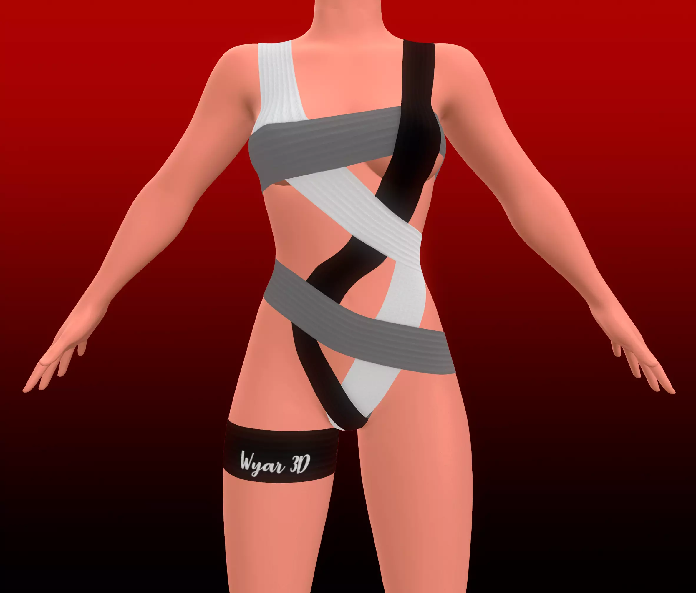 Cloth rags dress Free low-poly 3D model