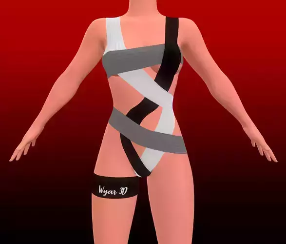 Cloth rags dress Free low-poly 3D model