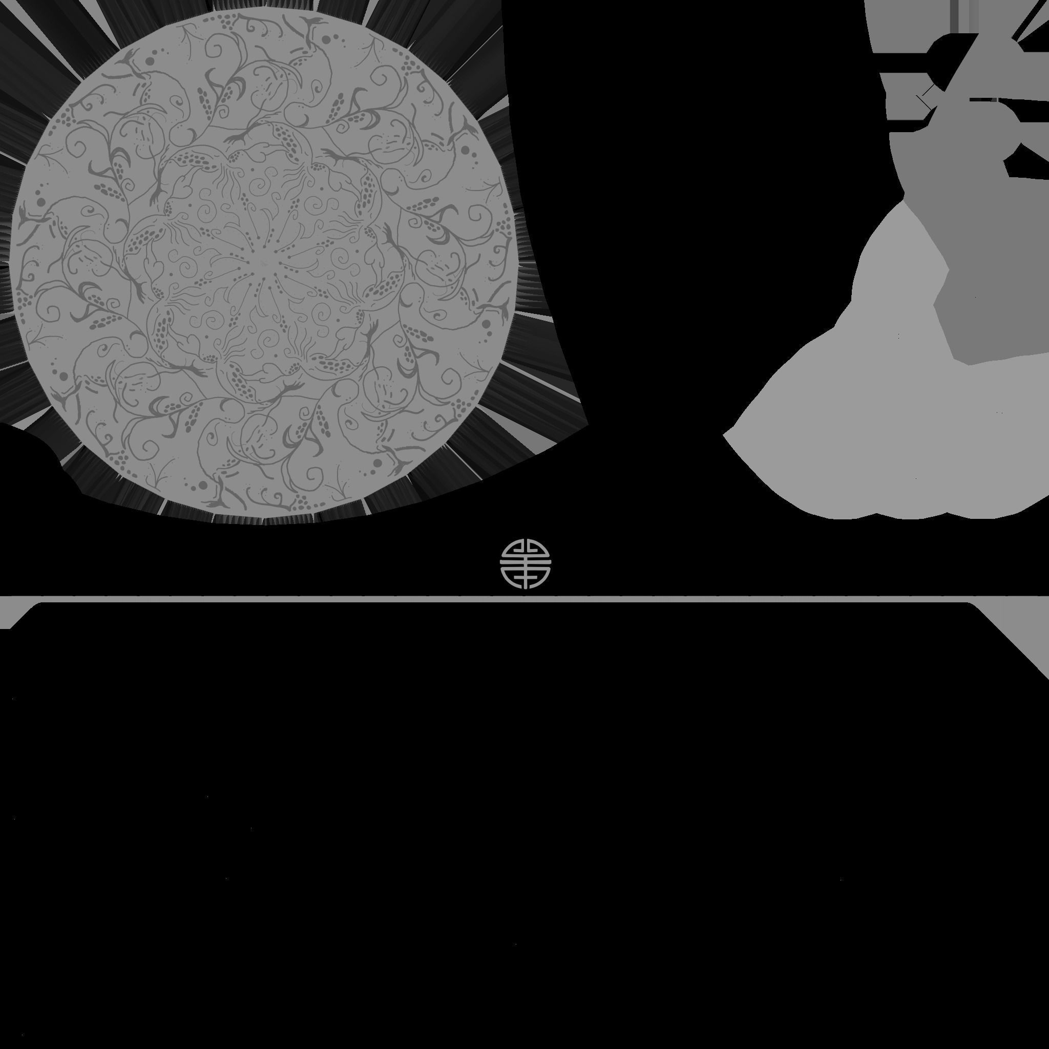 Chinese Traditional Hat A06 Yellow - Character Design Low-poly 3D model_24