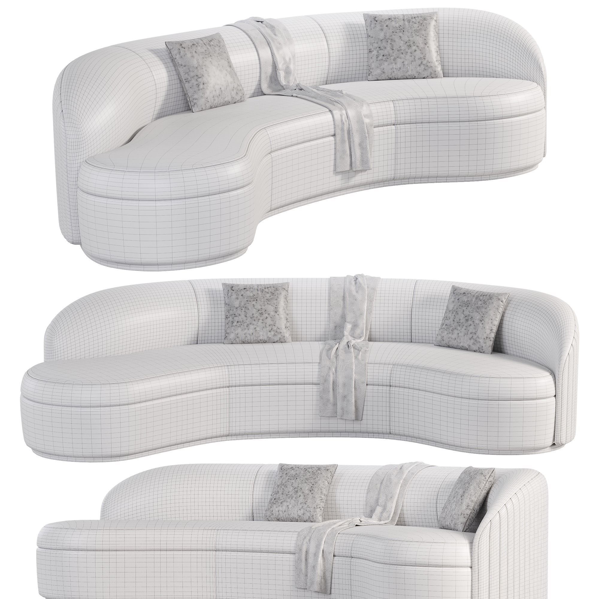 SOFA otium Low-poly 3D model_2