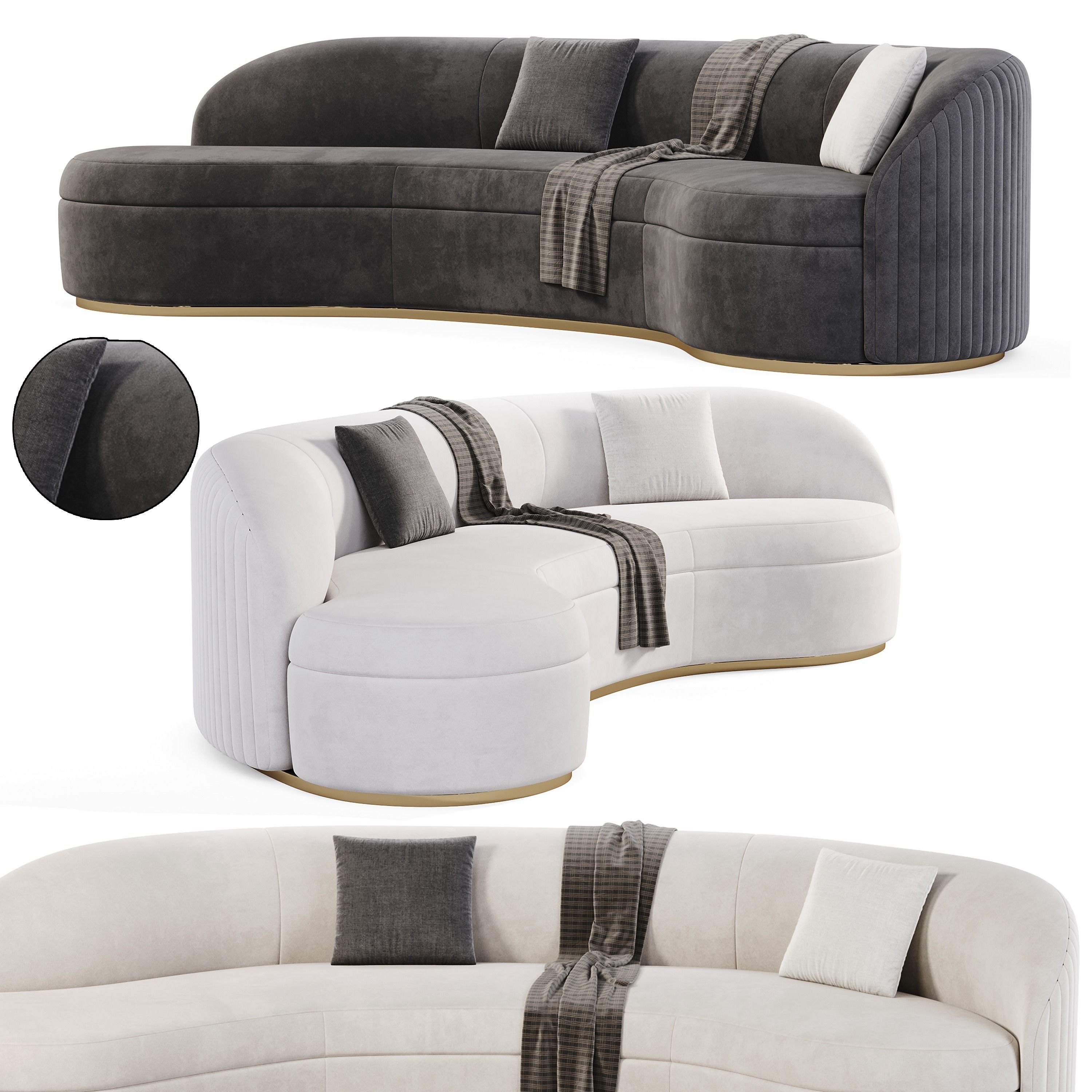 SOFA otium Low-poly 3D model_1