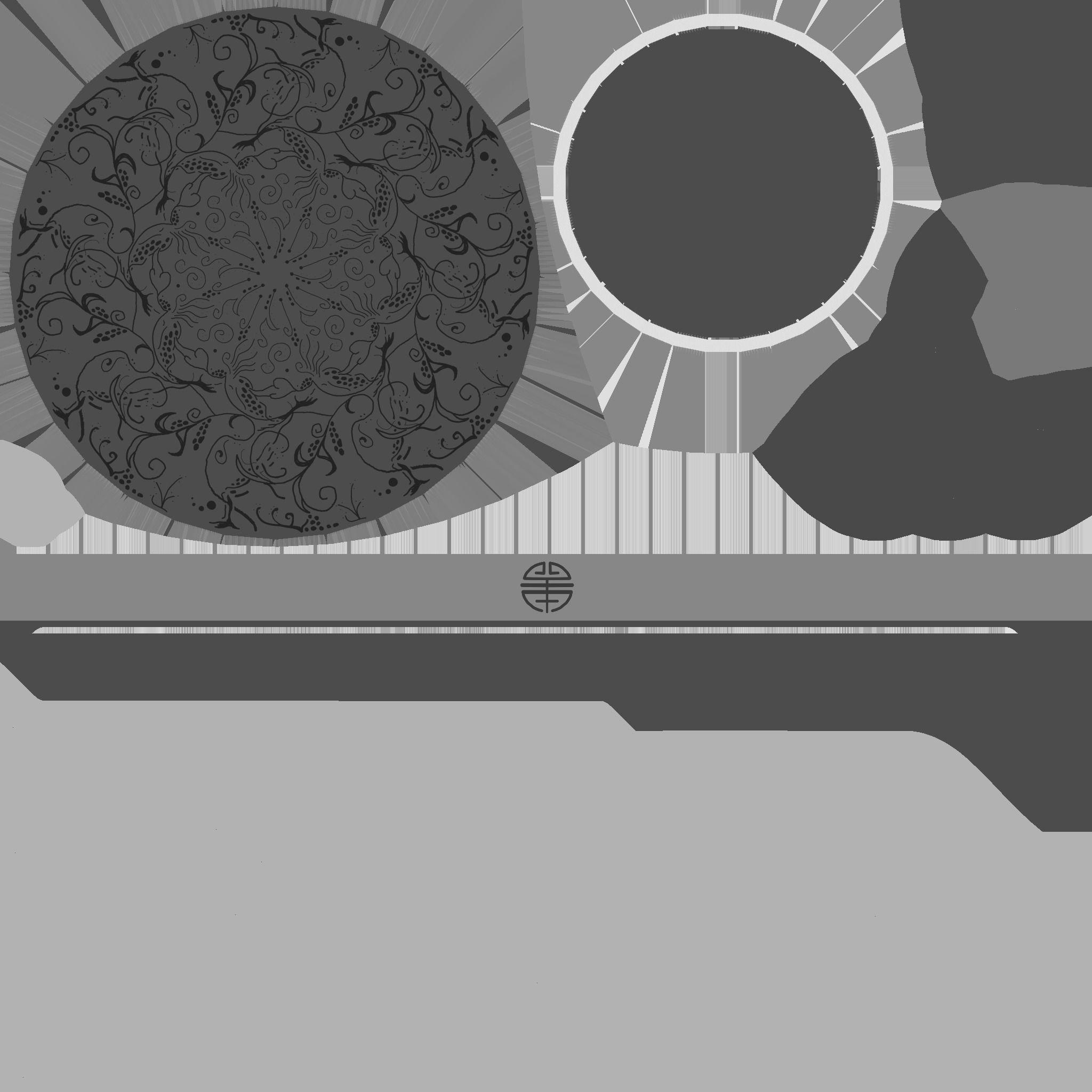 Chinese Traditional Hat A07 Red Yellow - Character Design Low-poly 3D model_26