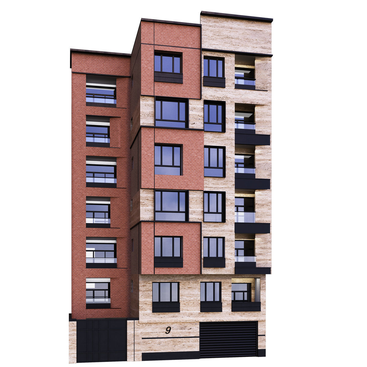 Red building  3D model_3