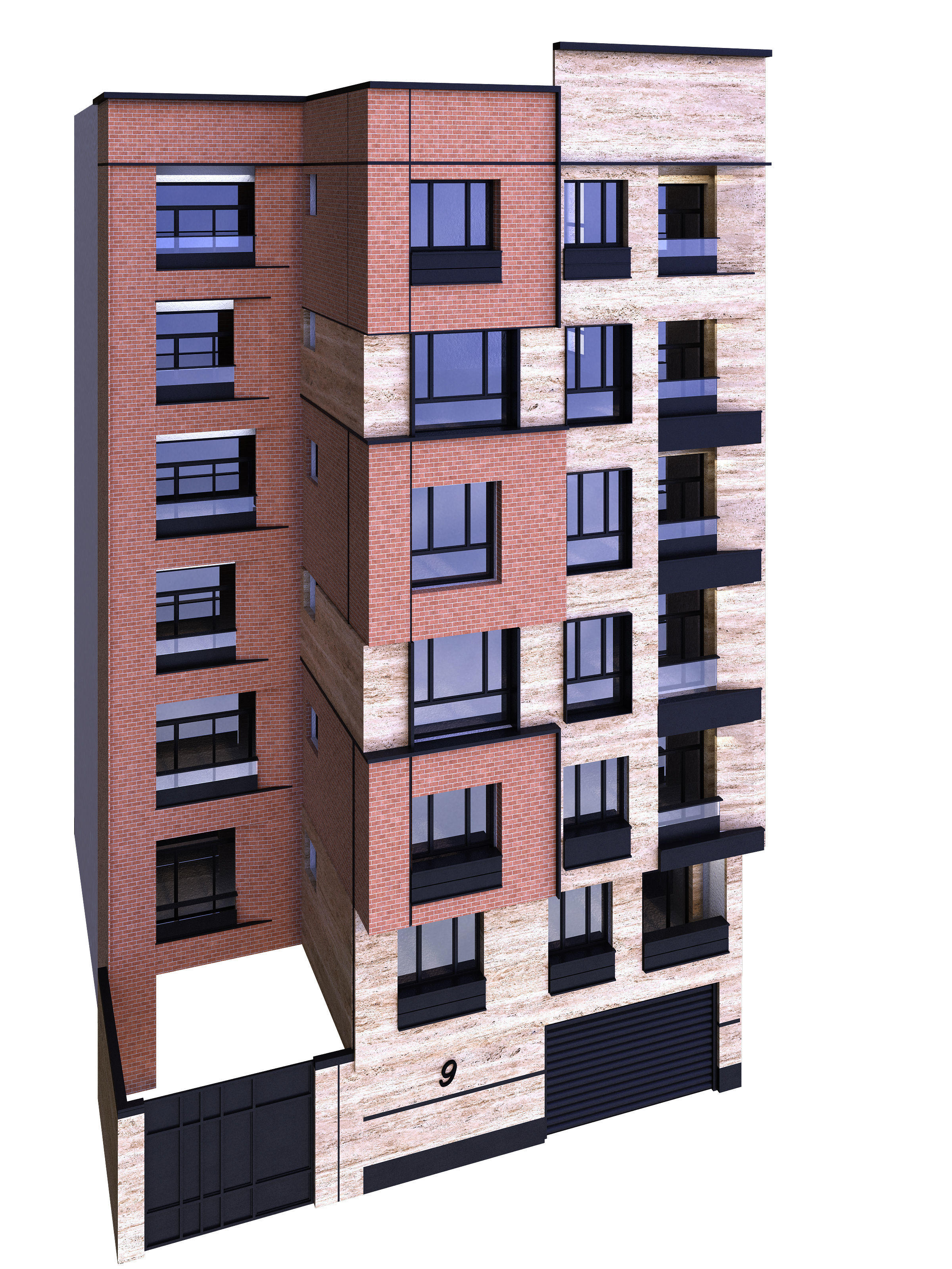 Red building  3D model_5