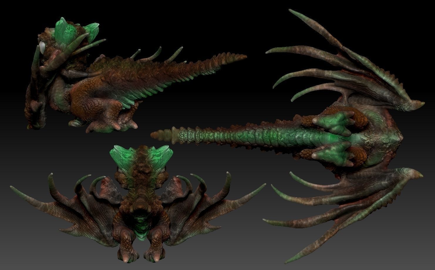 baby rock dragon for 3d printing 3D print model_15