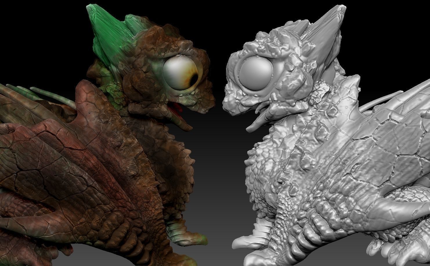 baby rock dragon for 3d printing 3D print model_4