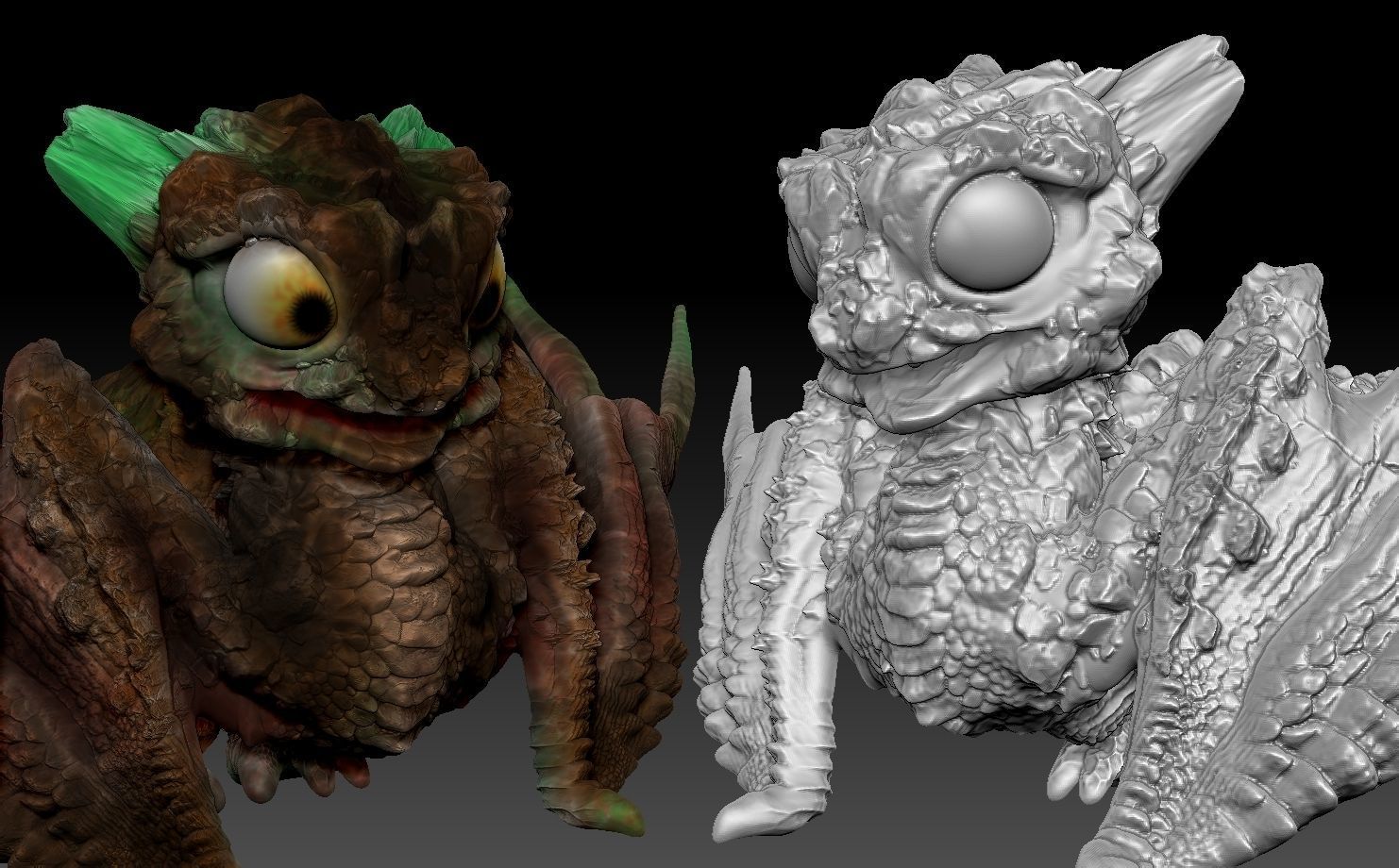 baby rock dragon for 3d printing 3D print model_2