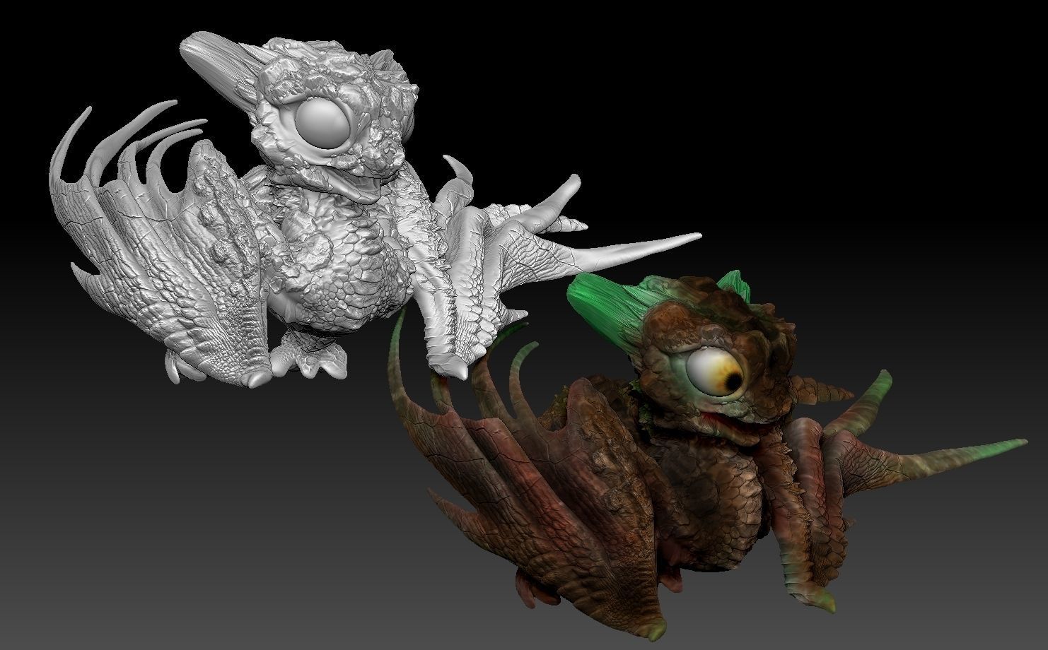 baby rock dragon for 3d printing 3D print model_7