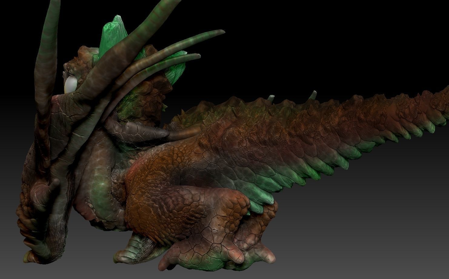 baby rock dragon for 3d printing 3D print model_16